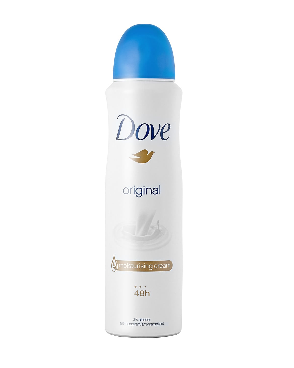 Deodorant spray. White-on-white product, clean edges preserved